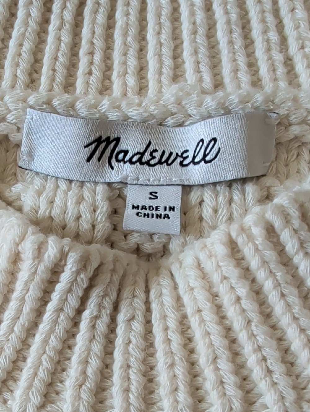 Madewell Cream Cable-Knit Sleeveless Sweater Vest - Picture 2 of 2